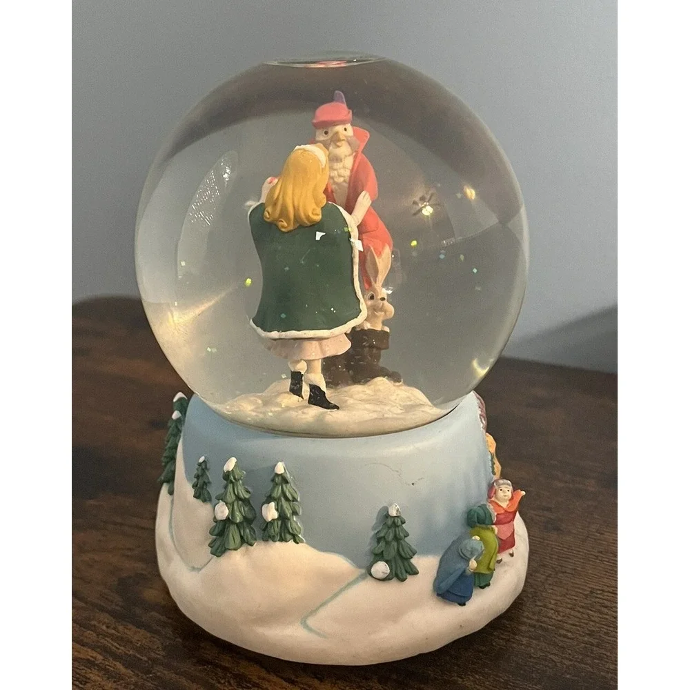 Disney Musical Snow Globe Cinderella Dancing With Animals Owl
